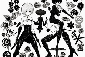 Nier automata 2B tattoo idea