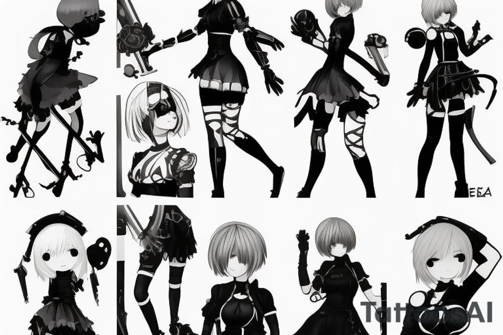 Nier automata 2B tattoo idea