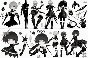 Nier automata 2B tattoo idea