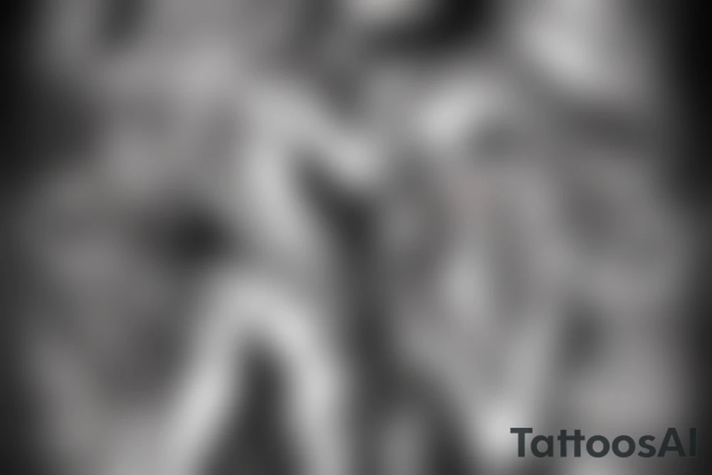 Joker holds in his arms a girl dressed only in leather pants and heels and has a bare back. In the background a grotesque castle, bats fly around the full moon. On the ground a small cemetery with three headstones tattoo idea