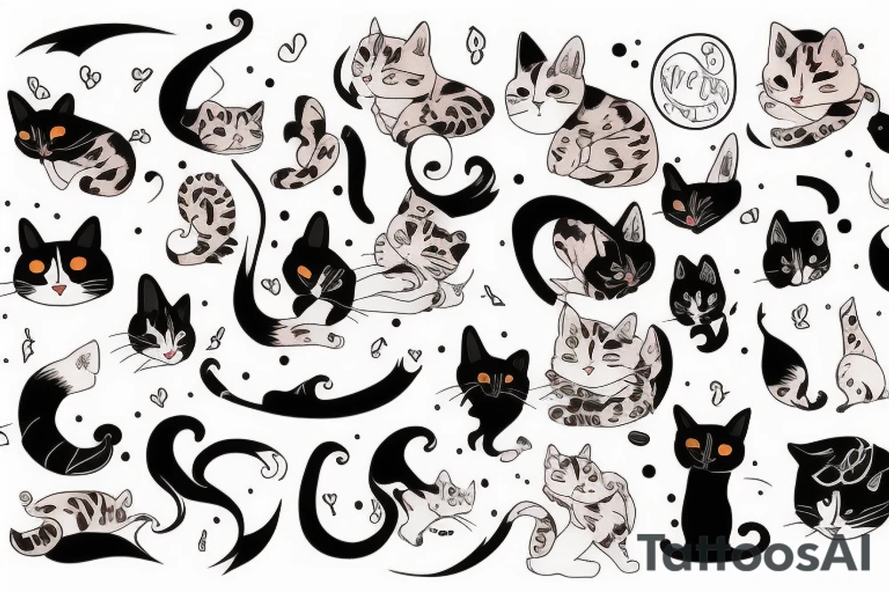 calico cat tattoo idea