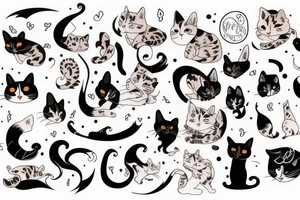 calico cat tattoo idea