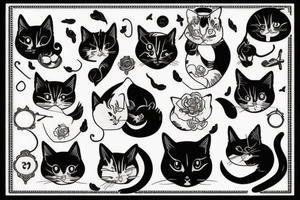calico cat tattoo idea