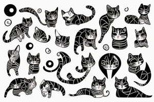 calico cat tattoo idea