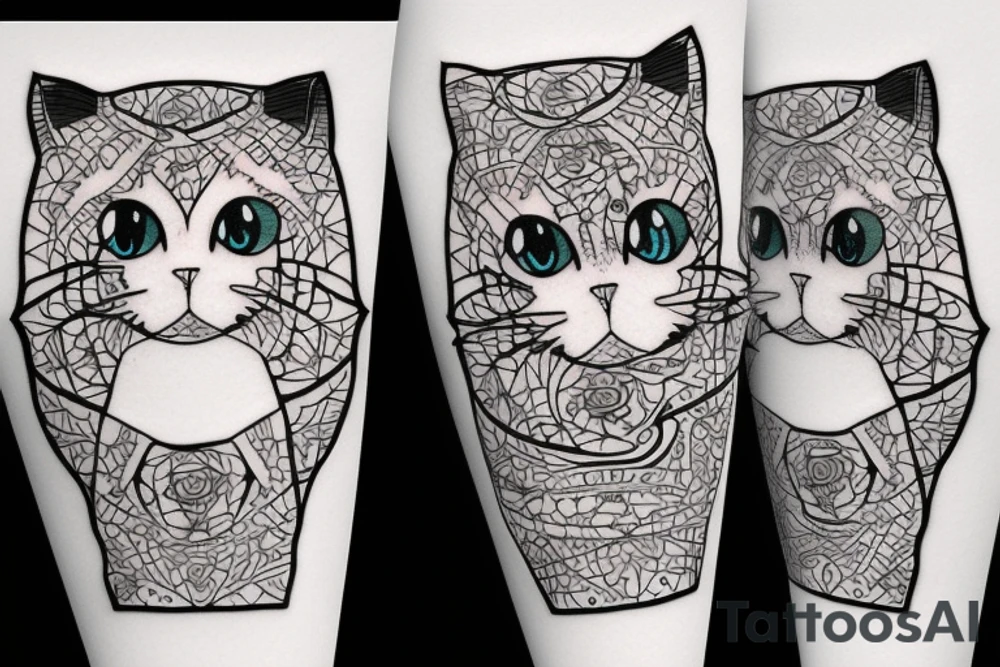 calico cat tattoo idea