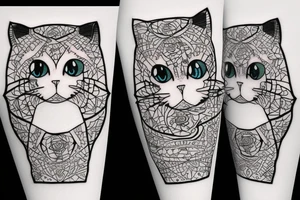 calico cat tattoo idea