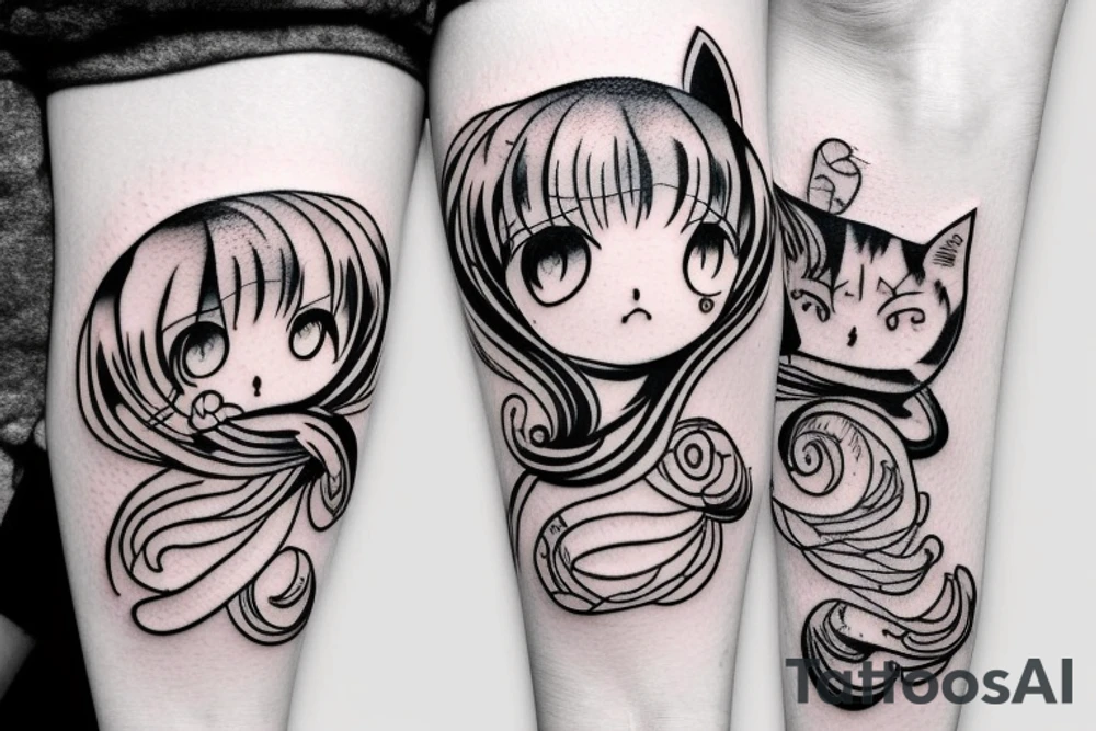 calico cat tattoo idea
