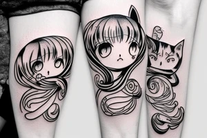 calico cat tattoo idea