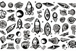 Rocketship tattoo idea
