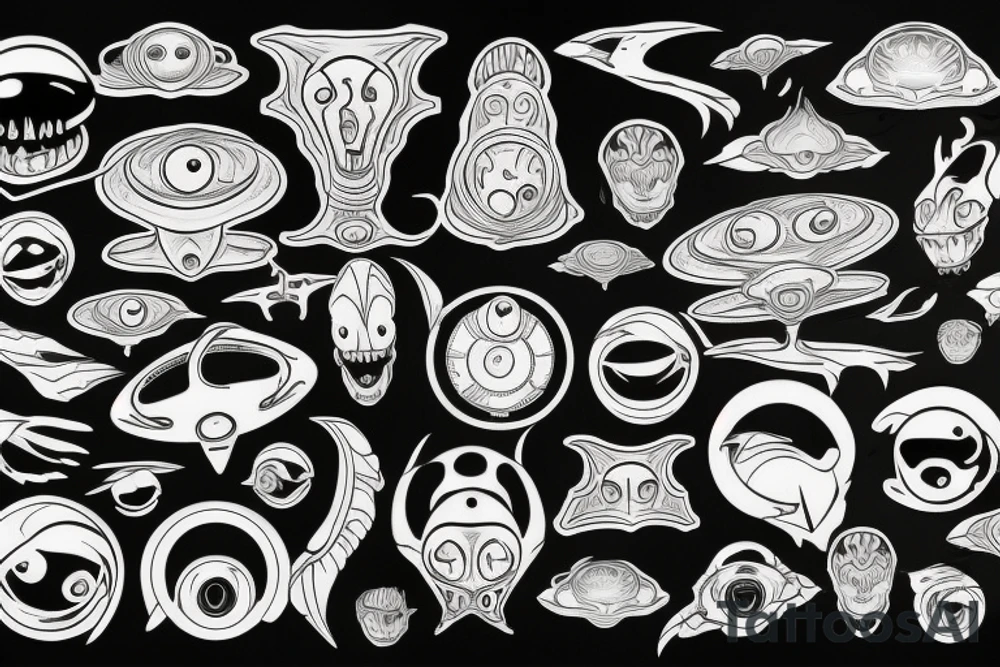 Alien spacecraft tattoo idea