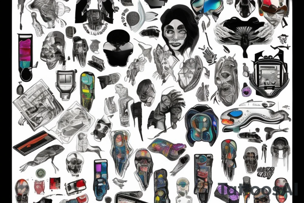 minority report colorful tattoo idea