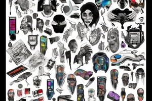 minority report colorful tattoo idea