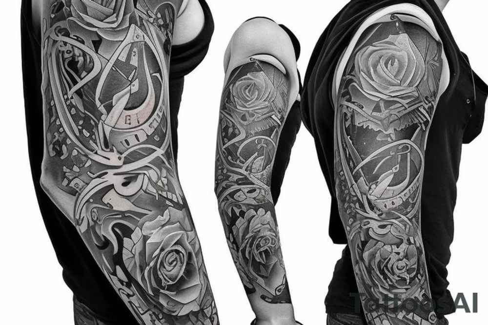 Ice Nine colorful tattoo idea