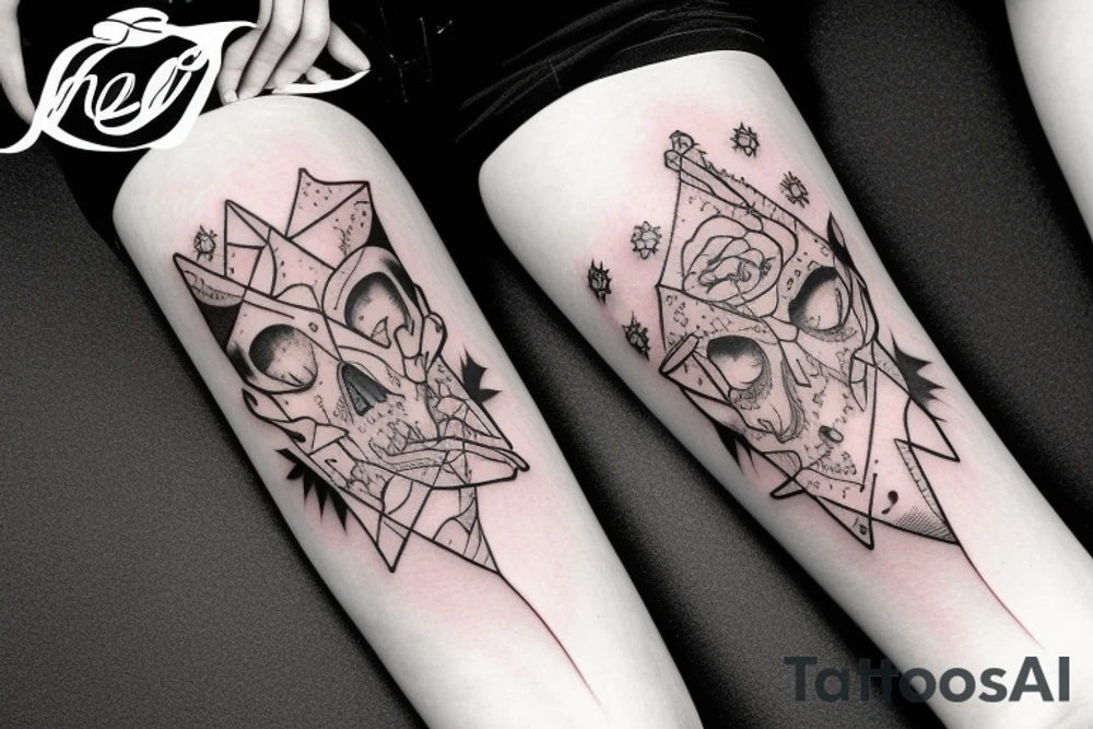 Ice Nine colorful tattoo idea