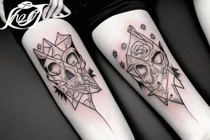 Ice Nine colorful tattoo idea