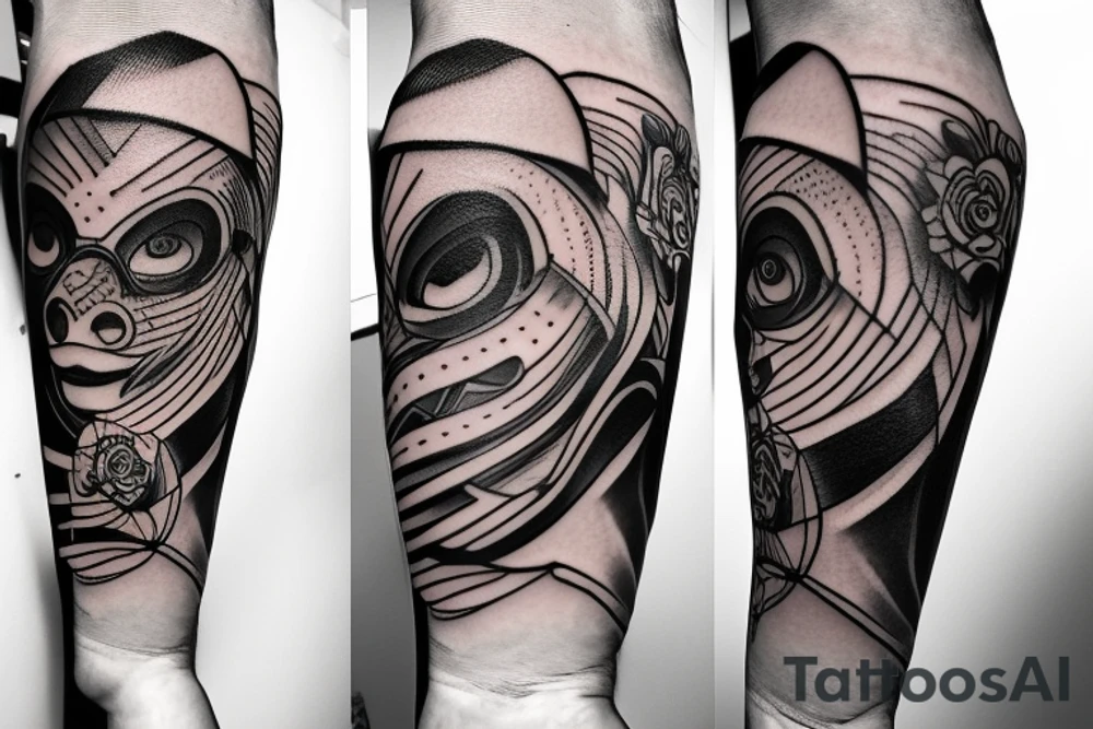 Colorful android tattoo idea