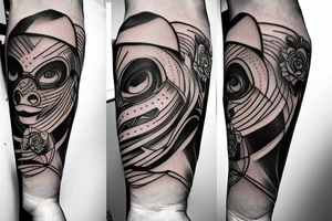 Colorful android tattoo idea
