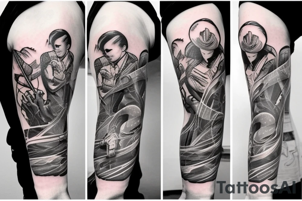 Colorful android tattoo idea