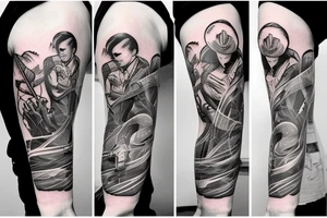 Colorful android tattoo idea