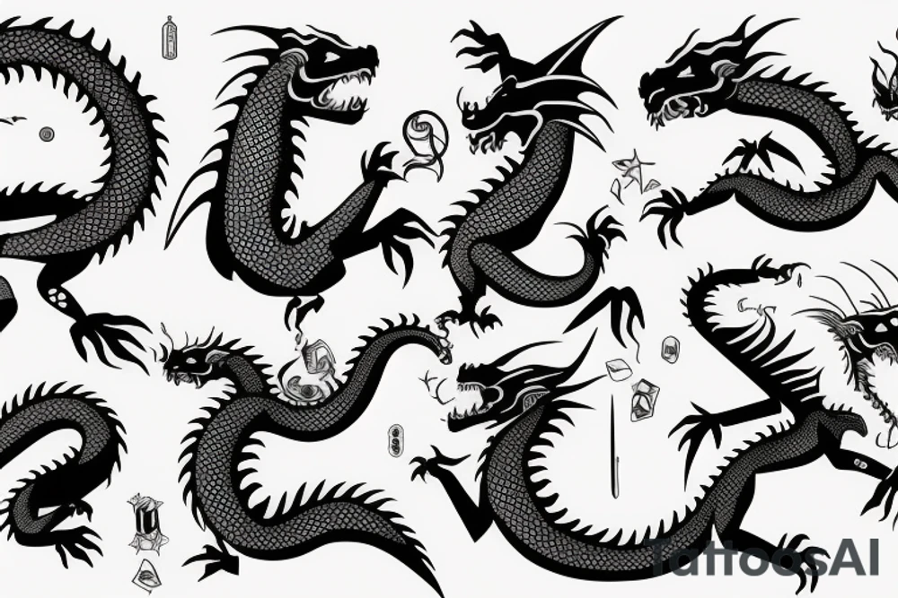 Dragon origami tattoo idea