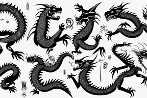 Dragon origami tattoo idea