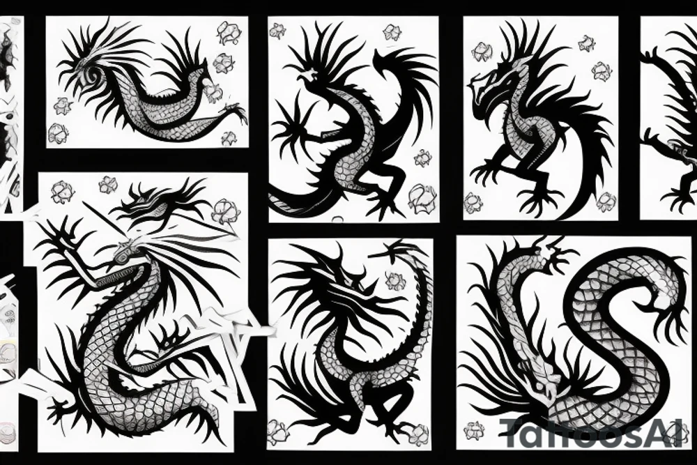 Dragon origami tattoo idea