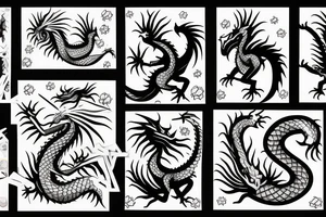 Dragon origami tattoo idea