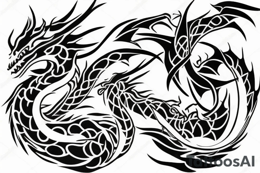 Dragon origami tattoo idea