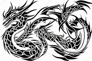 Dragon origami tattoo idea