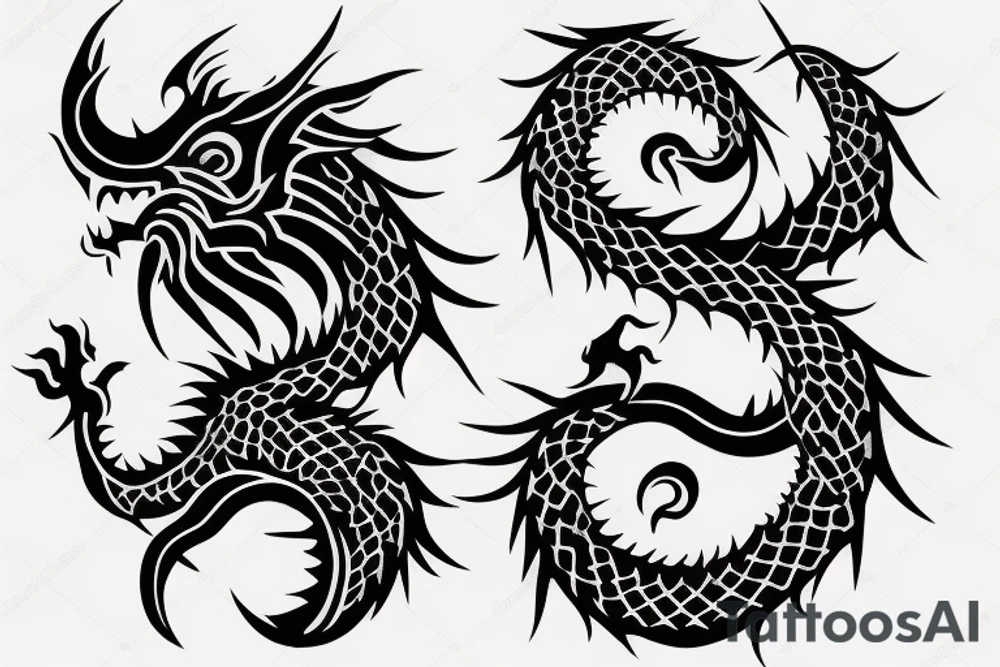Dragon origami tattoo idea
