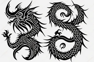 Dragon origami tattoo idea