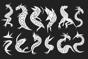 Dragon origami tattoo idea
