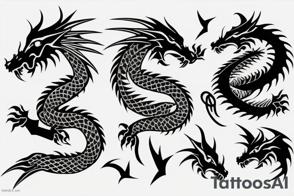 Dragon origami tattoo idea