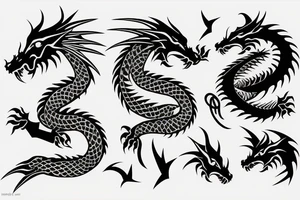 Dragon origami tattoo idea