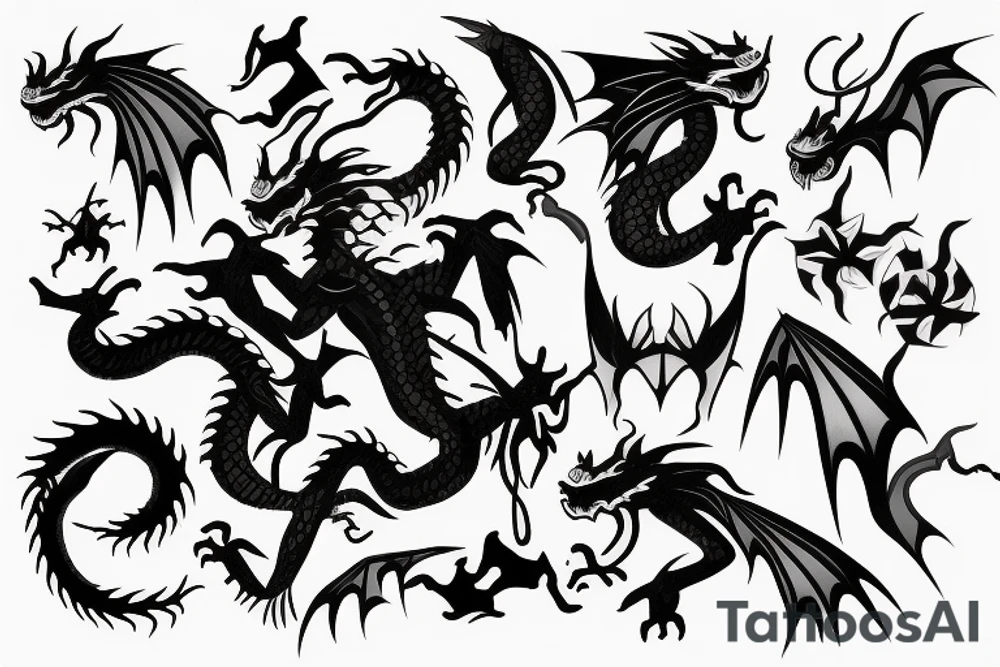 Dragon origami tattoo idea