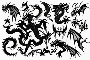 Dragon origami tattoo idea