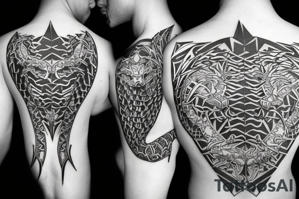 Dragon origami tattoo idea