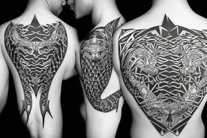 Dragon origami tattoo idea