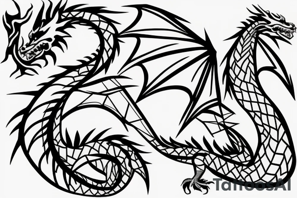 Dragon origami tattoo idea
