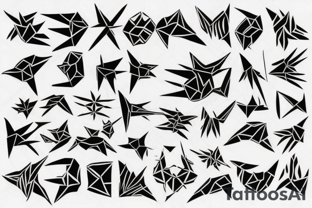 Dragon origami tattoo idea
