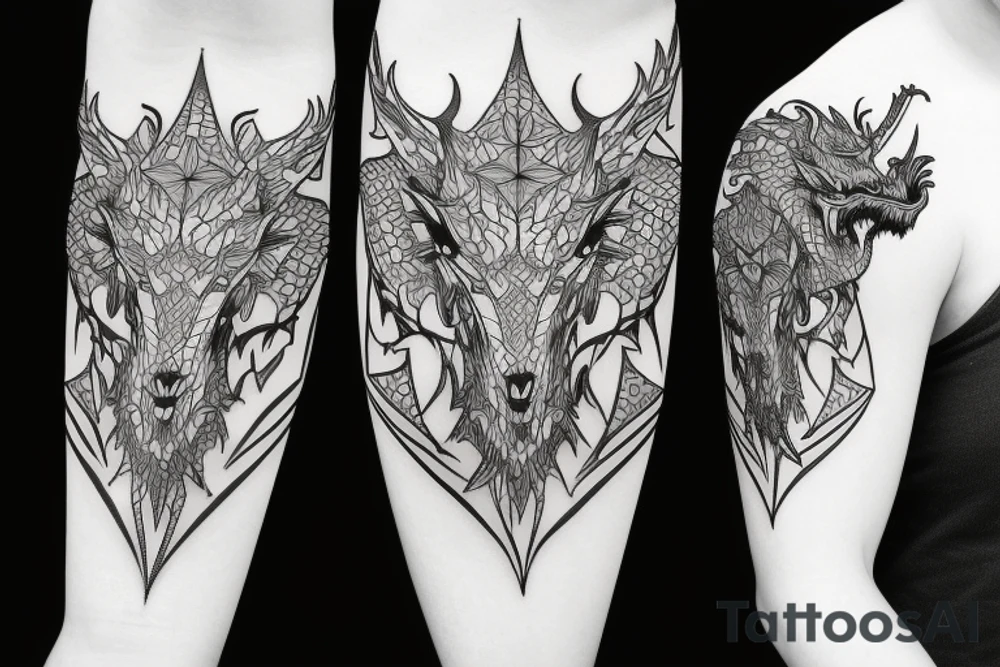 Dragon origami tattoo idea