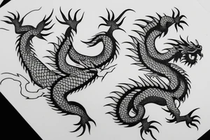Simple dragon origami tattoo idea