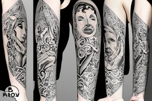door time wall tattoo idea
