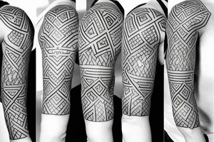 a geometric pattern that symbolizes continuity tattoo idea