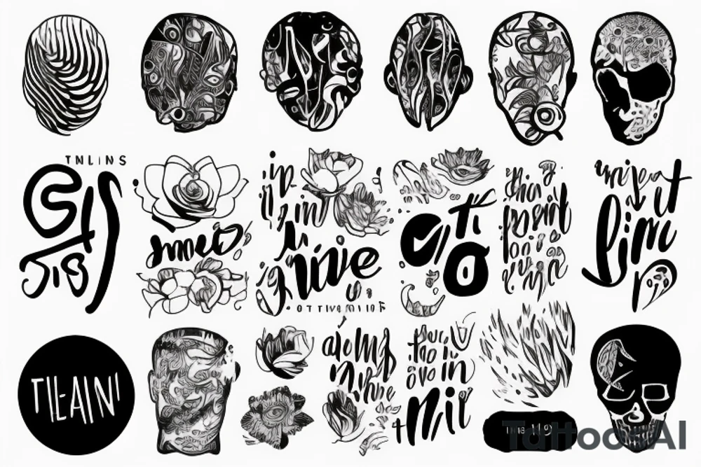ALL IS MIND from top to bottome, in a modern minimal font tattoo idea