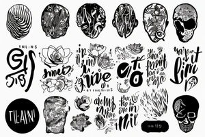 ALL IS MIND from top to bottome, in a modern minimal font tattoo idea