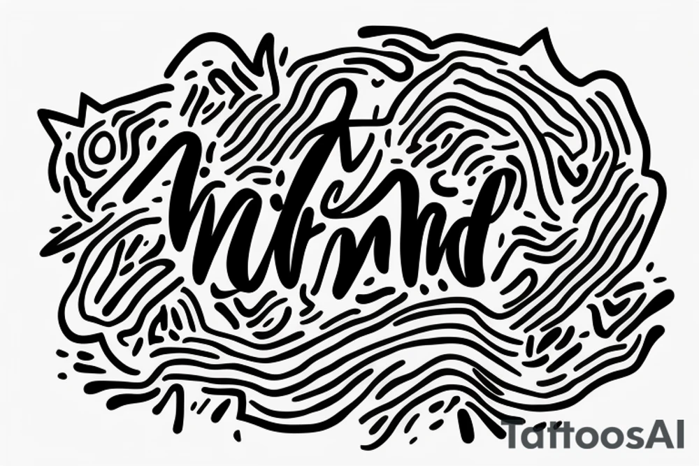 ALL IS MIND from top to bottome, in a modern minimal font tattoo idea