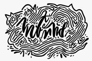 ALL IS MIND from top to bottome, in a modern minimal font tattoo idea