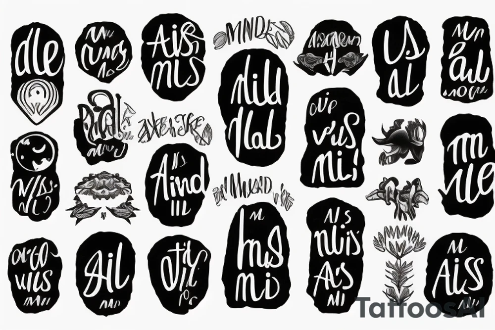 "ALL IS MIND"
words only
minimal font tattoo idea