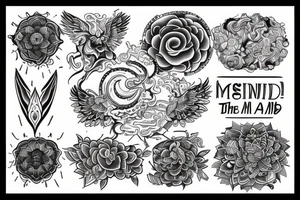 create a tattoo with only the words "all is mind" tattoo idea